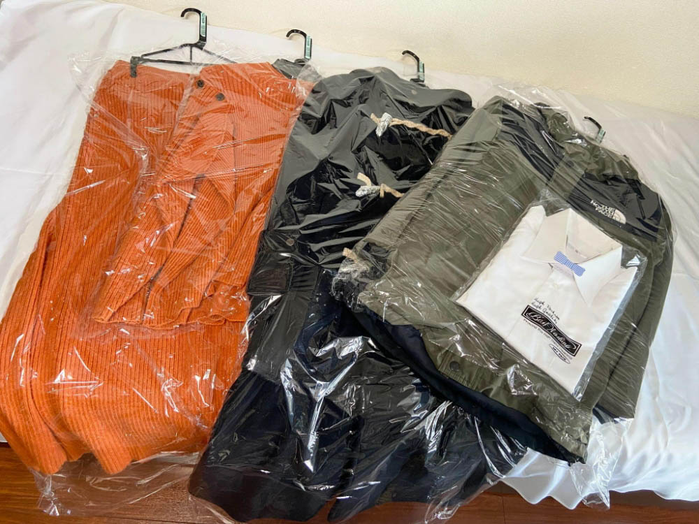 クリーニング後の衣類