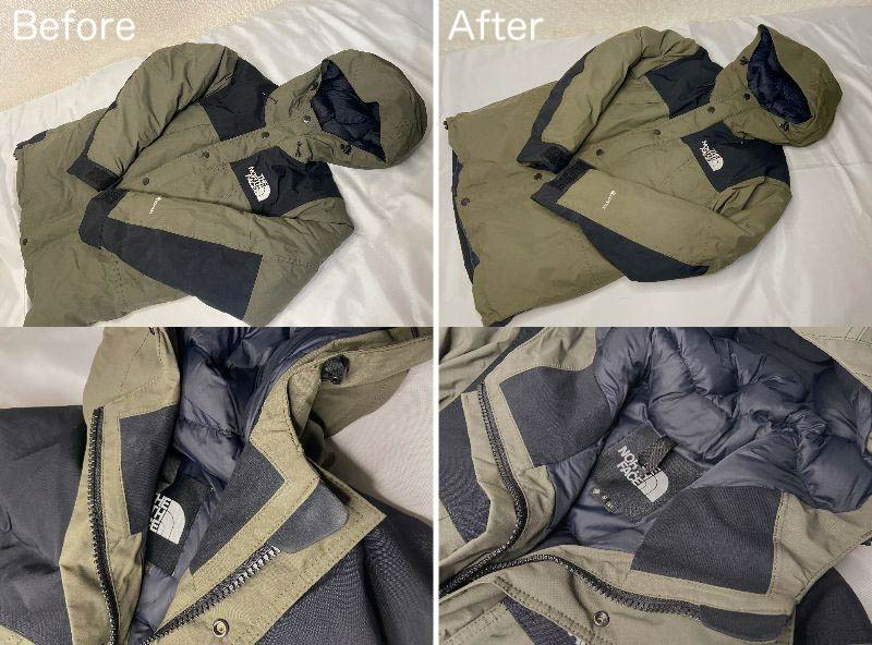 2点目：ダウンジャケットのビフォーアフター