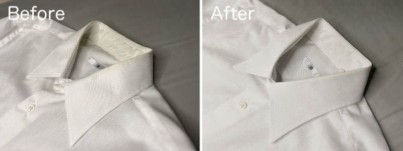 5点目：ワイシャツのビフォーアフター