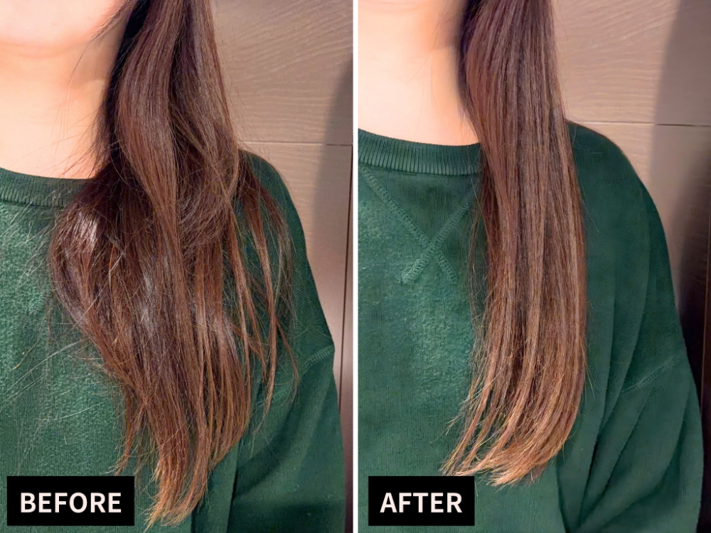 ストレートスタイリングの仕上がり