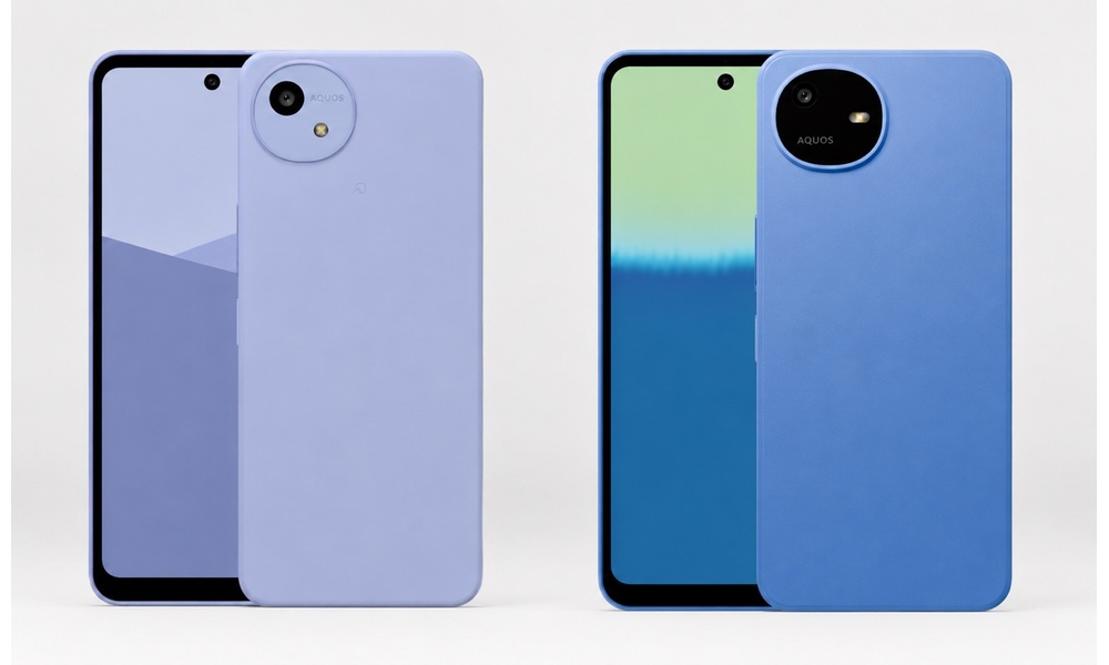 AQUOS wish6とAQUOS wish5を並べて比較しているイメージ