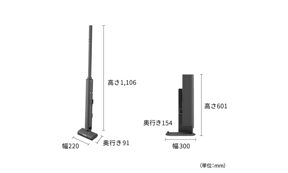 EC-CR1の外形寸法図（設置スペースの目安）