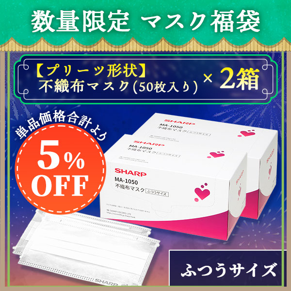【マスク福袋　数量限定】不織布マスク（ふつうサイズ50枚入×2セット）
