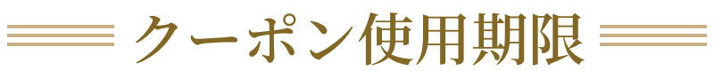 クーポン使用期限