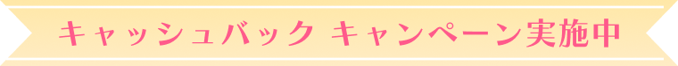 キャッシュバックキャンペーン実施中