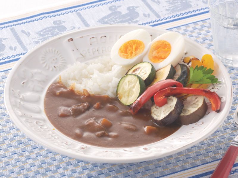 焼き野菜＆レトルトカレー