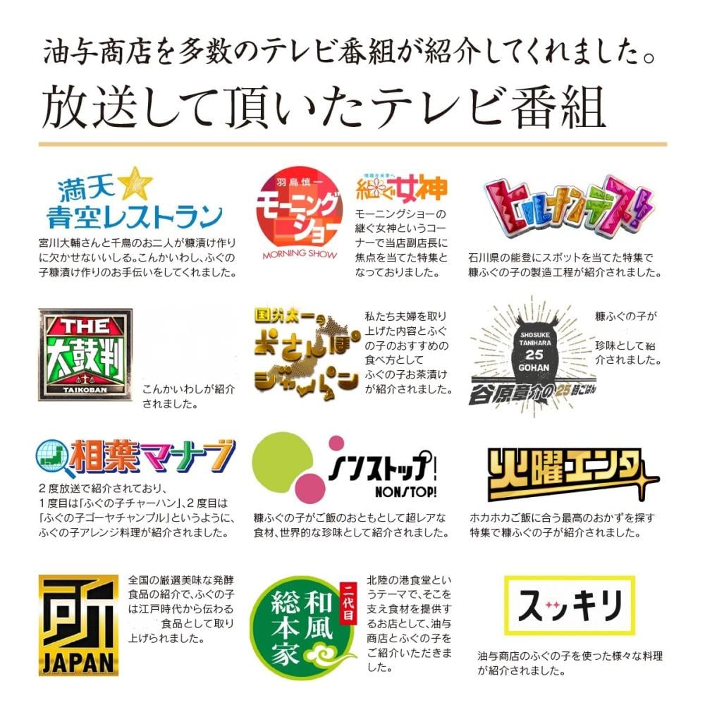 放送して頂いたテレビ番組