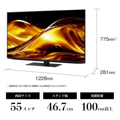 シャープ公式通販】 55V型 4K mini LEDテレビ+標準配送設置サービス