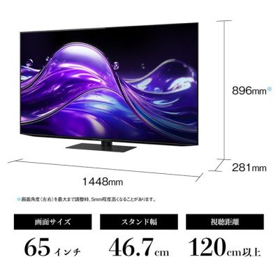 シャープ公式通販】 65V型 4K有機ELテレビ+標準配送設置サービス