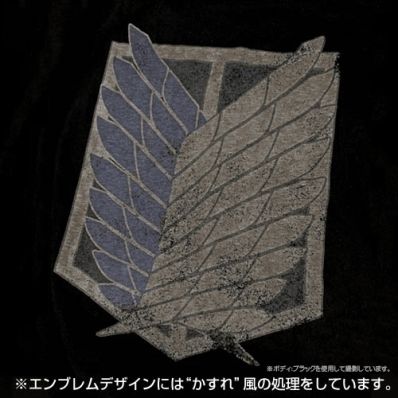 新品】進撃の巨人(調査兵団) x東京駅 コラボ ブラック Tシャツ