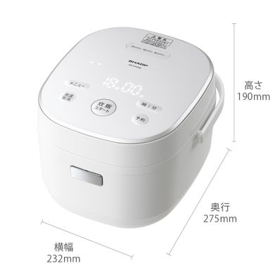 ファッション特集 シャープ公式通販】 ジャー炊飯器（3合炊きタイプ）＜ホワイト系 炊飯器