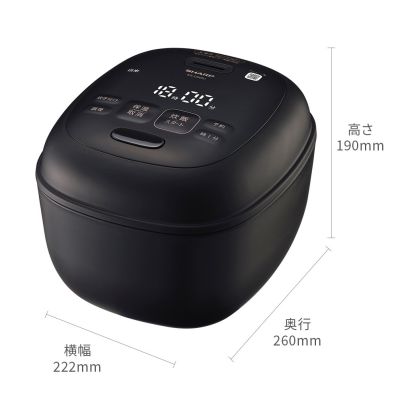 【１日と三太郎の日はポイント３倍！！】【新品】送料無料 SHARP ジャー炊飯器 3合炊き KS-CS05J-B ブラック シャープ公式通販】 ジャー炊飯器（3合炊きタイプ）＜ブラック系＞｜KS
