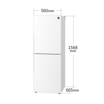 324取付無料！SHARPプラズマクラスター搭載ホワイトガラスドア冷蔵庫！洗濯機 シャープ公式通販】 【整備済み再生品】プラズマクラスター搭載ボトム