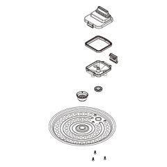 シャープ　炊飯器用　内ぶた・蒸気口ユニット＜本体色：ブラック系＞（234 117 0690）