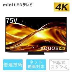 75V型　4K mini LEDテレビ+標準配送設置サービス　セット