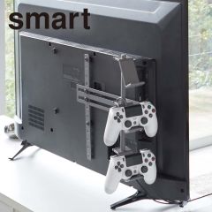 テレビ裏ゲームコントローラー収納ラック／スマート　ブラック