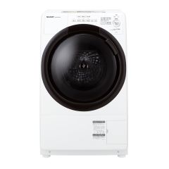 【左開きタイプ】プラズマクラスタードラム式洗濯乾燥機＜ホワイト系＞+標準配送設置サービス　セット