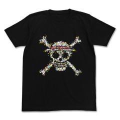 ワンピース　麦わらドクログラフィックTシャツ/BLACK-XL