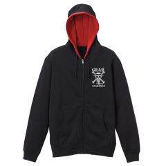 ワンピース　ルフィ スネイクマン ジップパーカー/BLACK×RED-XL