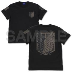 進撃の巨人　調査兵団 TシャツVer2.0/BLACK-L