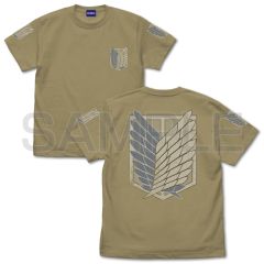 進撃の巨人　調査兵団 TシャツVer2.0/SAND KHAKI-XL