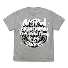 新日本プロレスリング　ライオンマーク Tシャツ グラフィティVer./MIX GRAY-XL