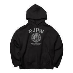 新日本プロレスリング　ライオンマーク ビッグシルエットパーカー/BLACK-XL