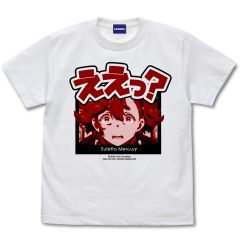 機動戦士ガンダム 水星の魔女　スレッタ ええっ？ Tシャツ/WHITE-XL