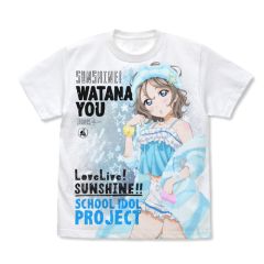 ラブライブ！サンシャイン!!　渡辺 曜 フルグラフィックTシャツ パジャマVer./WHITE-XL