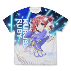 ラブライブ！サンシャイン!!The School Idol Movie Over the Rainbow　黒澤ルビィ フルグラフィックTシャツ Over the Rainbow Ver./WHITE-XL