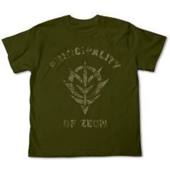 機動戦士ガンダム　ジオンかすれプリントＴシャツ　MOSS-XL