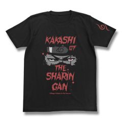 NARUTO-ナルト- 疾風伝　写輪眼のカカシTシャツ/BLACK-XL