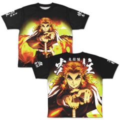 アニメ「鬼滅の刃」　煉獄杏寿郎 両面フルグラフィックTシャツ/XL