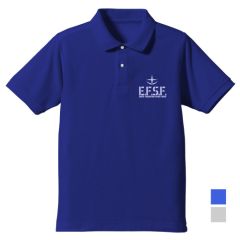 機動戦士ガンダム　地球連邦宇宙軍ポロシャツ　COBALT BLUE-XL