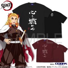 アニメ「鬼滅の刃」　心を燃やせ Tシャツ/BURGUNDY-XL