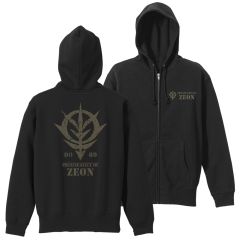 機動戦士ガンダム　ジオン公国軍 ジップパーカー ヴィンテージVer　BLACK-XL