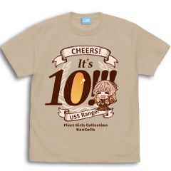 艦隊これくしょん -艦これ-　レンジャー It’s 10!!! Tシャツ/LIGHT BEIGE-XL