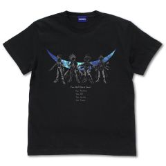 遊☆戯☆王ARC-Ⅴ　遊矢＆ユート＆ユーゴ＆ユーリ Tシャツ/BLACK-XL