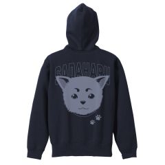 銀魂　定春フェイス ジップパーカー/NAVY-XL