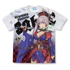 Fate/Grand Order　セイバー/宮本武蔵 フルグラフィックTシャツ　WHITE-XL