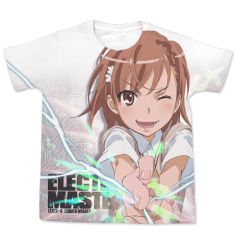 とある科学の超電磁砲S　御坂美琴フルグラフィックTシャツ　WHITE-XL