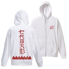 BORUTO-ボルト- NARUTO NEXT GENERATIONS　七代目火影 ジップパーカー/WHITE-XL