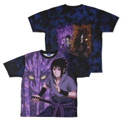 NARUTO-ナルト- 疾風伝　描き下ろし うちはサスケ 両面フルグラフィックTシャツ/XL