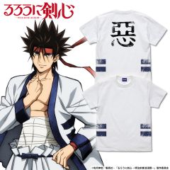 TVアニメ「るろうに剣心－明治剣客浪漫譚－」　相楽左之助『悪一文字』Tシャツ/WHITE-XL