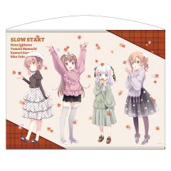 スロウスタート　花名＆たまて＆栄依子＆冠 横型100cmタペストリー 秋の私服Ver.