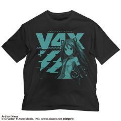 初音ミク V4X　初音ミク V4X ビッグシルエットTシャツ/BLACK-XL