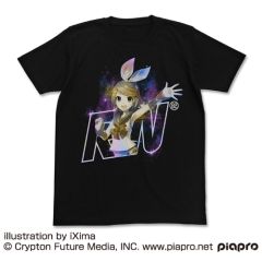 鏡音リン・レン V4X　鏡音リン V4X Tシャツ/BLACK-XL