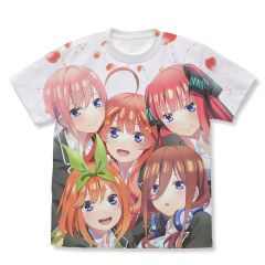 五等分の花嫁∬　フルグラフィックTシャツ　WHITE-XL