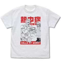 はたらく細胞　熱中症対策 Tシャツ/WHITE-XL