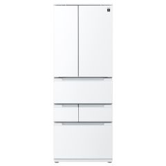 プラズマクラスター搭載フレンチドア冷蔵庫＜ホワイト系＞+標準配送設置サービス　セット